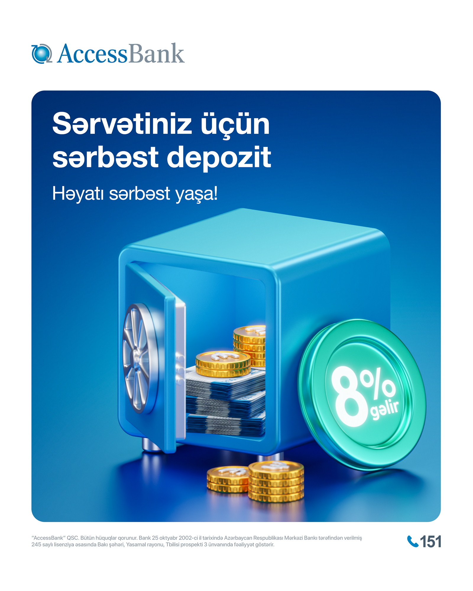 AccessBank-dan bazarda analoqu olmayan yeni məhsul – “Sərbəst Əmanət”