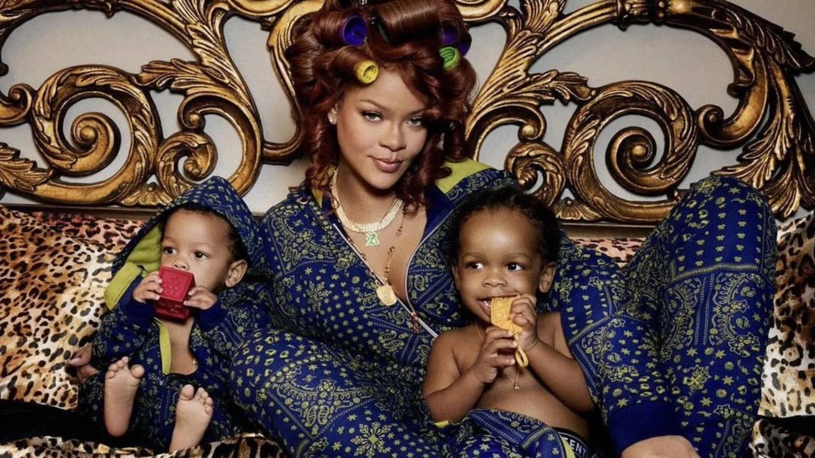 Rihanna övladlarına özü baxır