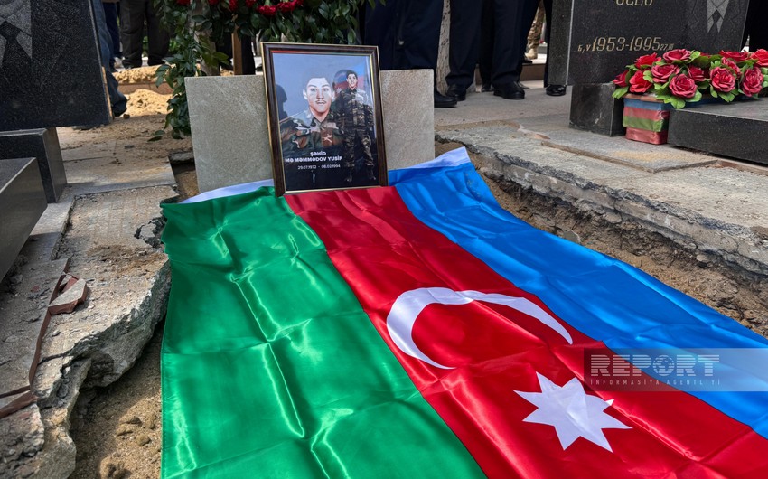 Sumqayıtda Birinci Qarabağ müharibəsinin şəhidi dəfn edildi - FOTOLAR
