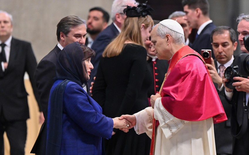 Sahibə Qafarova Roma Papasının taxtaçıxma mərasimində iştirak edib