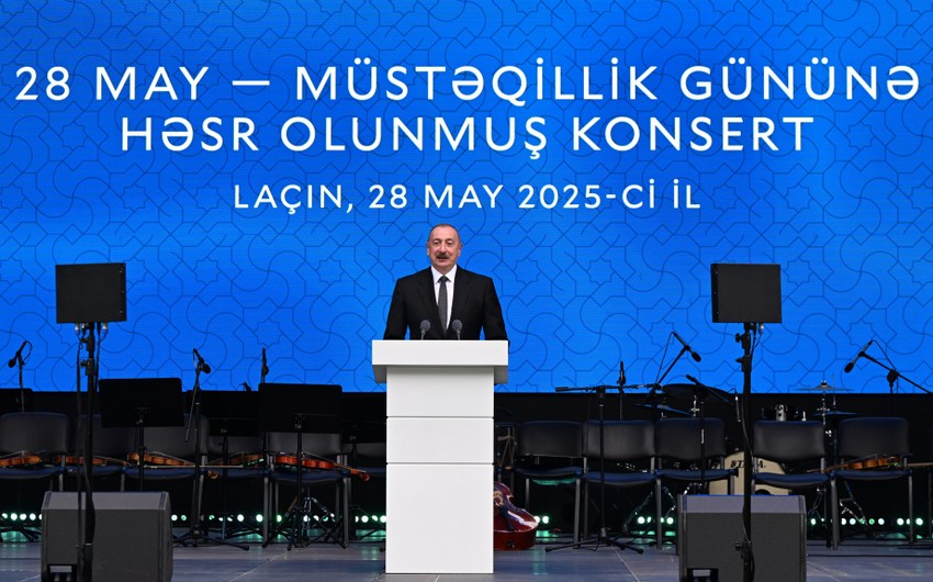 Laçında 28 May - Müstəqillik Gününə həsr olunmuş konsert keçirilib - VIDEO