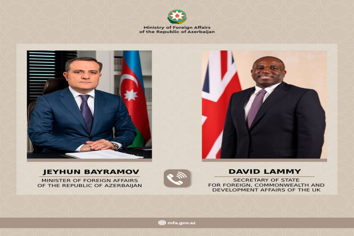 Ceyhun Bayramov və Böyük Britaniyanın XİN başçısı arasında telefon danışığı baş tutub