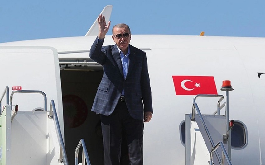 Ərdoğan Azərbaycana səfərə gəlib