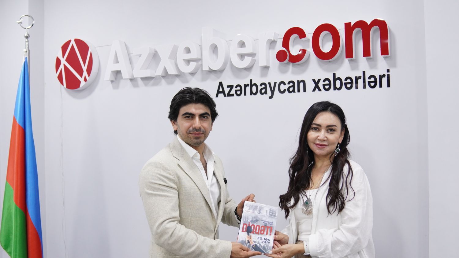 Qazaxıstanın tanınmış media holdinqinin rəhbəri “Azxeber”i ziyarət etdi – FOTOLAR
