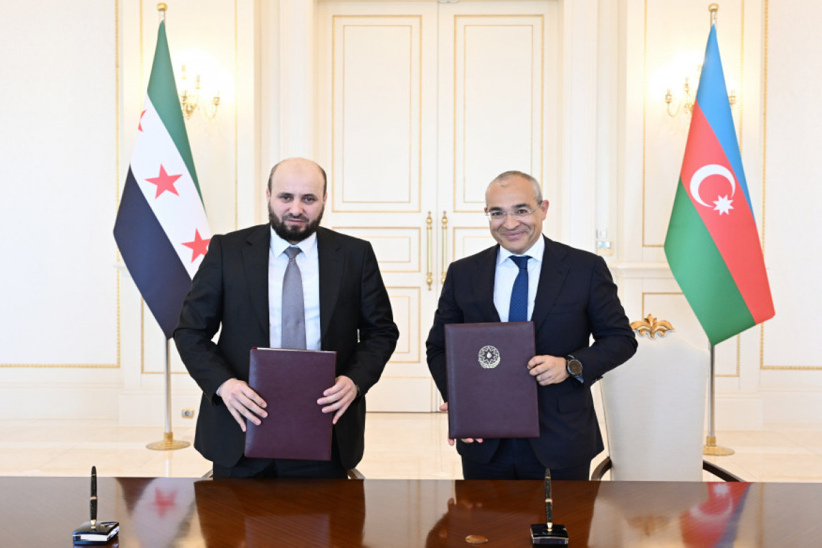 SOCAR ilə Suriya Ərəb Respublikası Hökuməti arasında Anlaşma Memorandumu imzalanıb