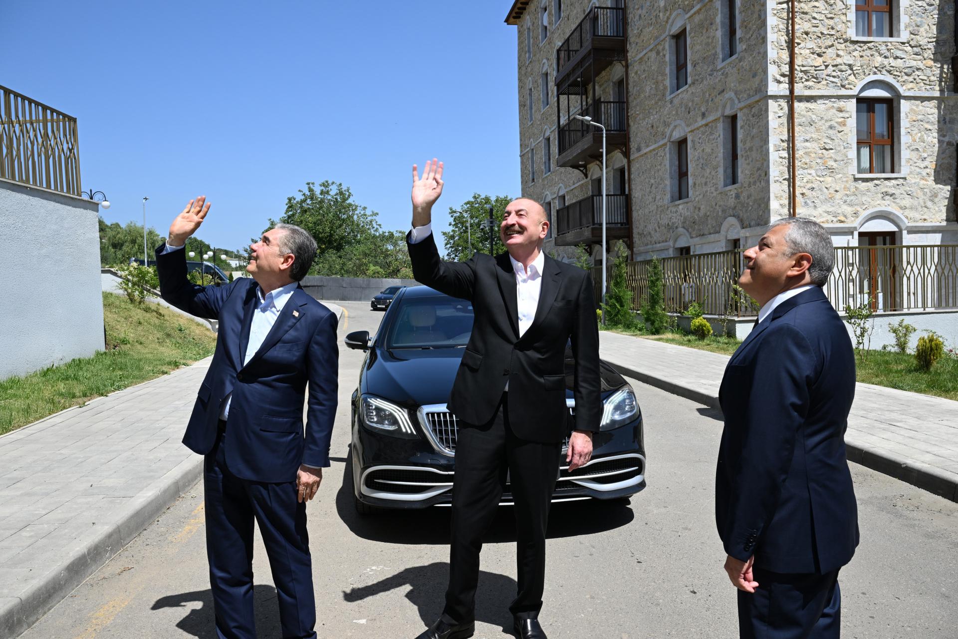 İlham Əliyev və Qurbanqulu Berdiməhəmmədov Şuşada - FOTOLAR