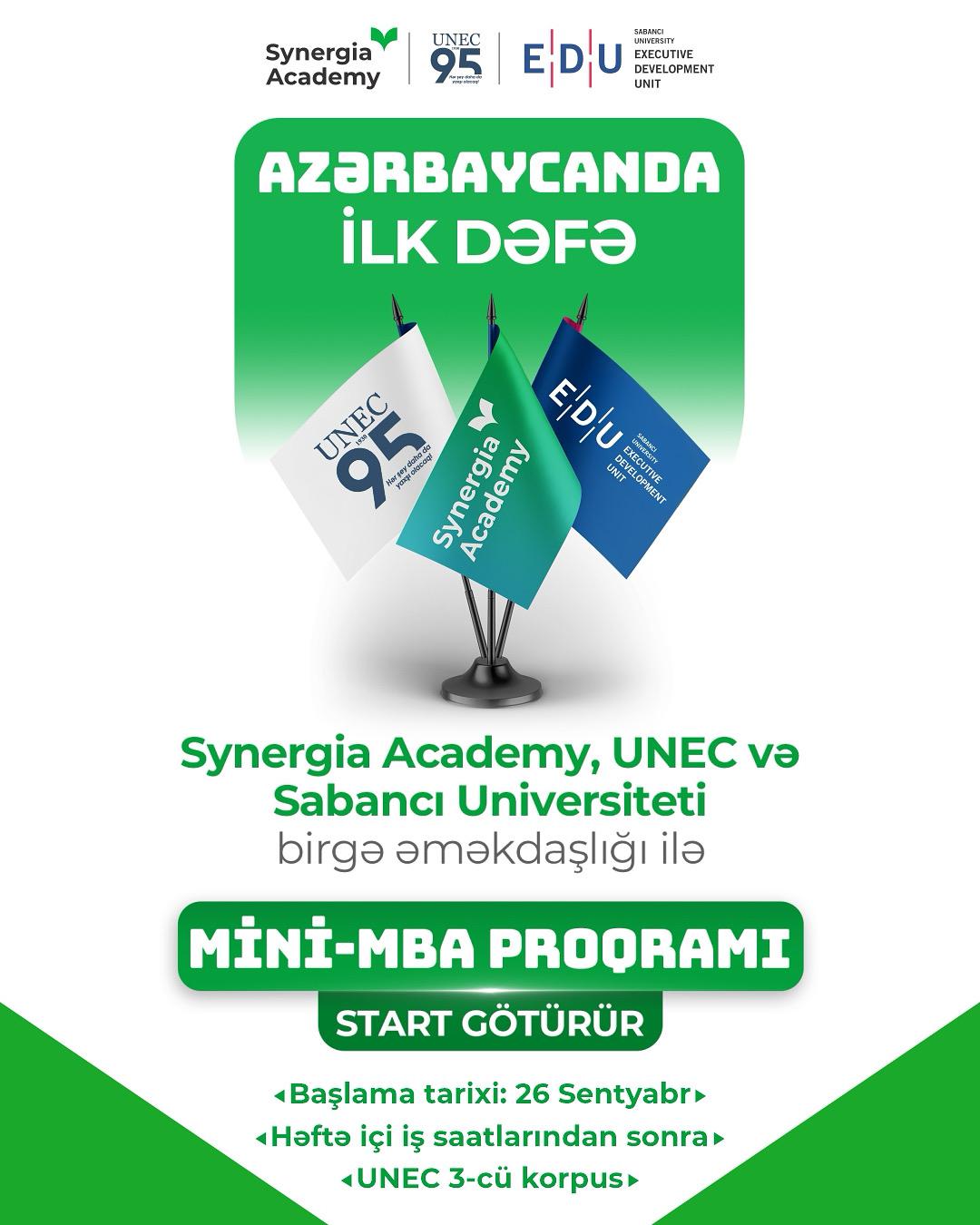 Azərbaycanda ilk dəfə – Beynəlxalq Mini MBA Proqramı start götürür!