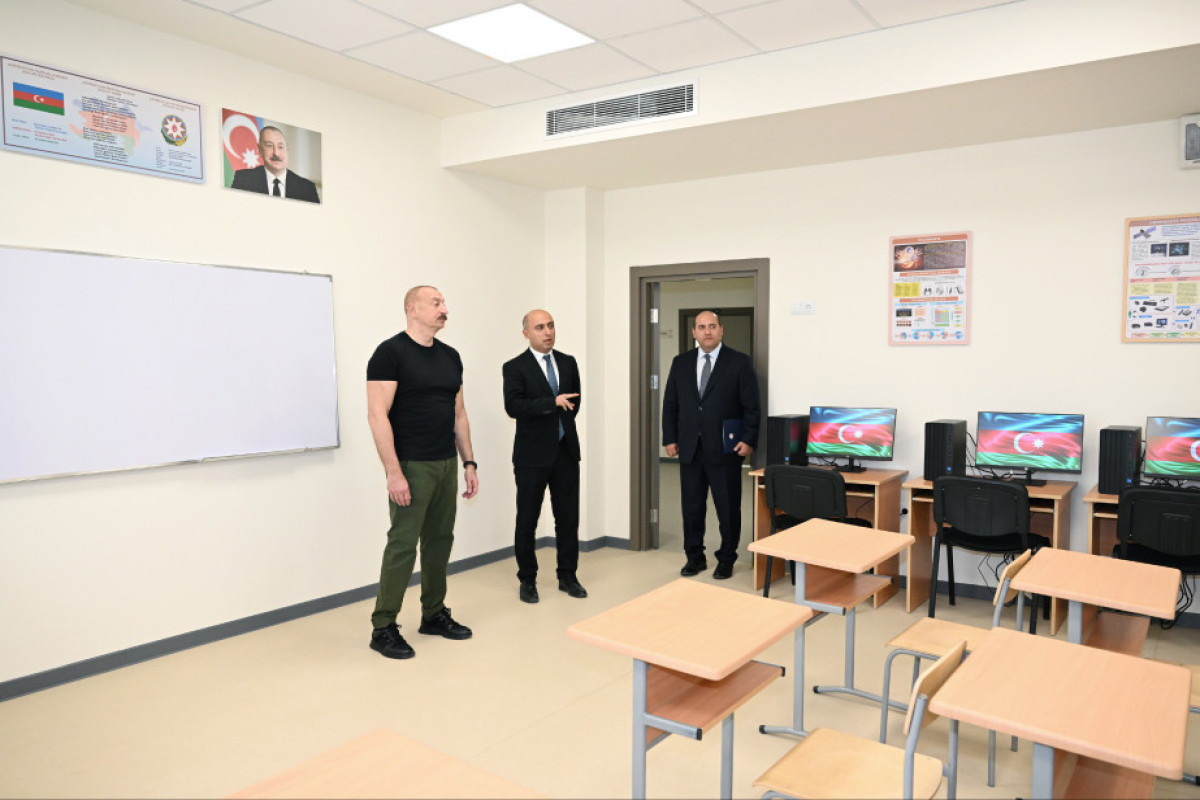 Ağdam şəhər 1 nömrəli tam orta məktəbin binasının açılışı olub - FOTOLAR