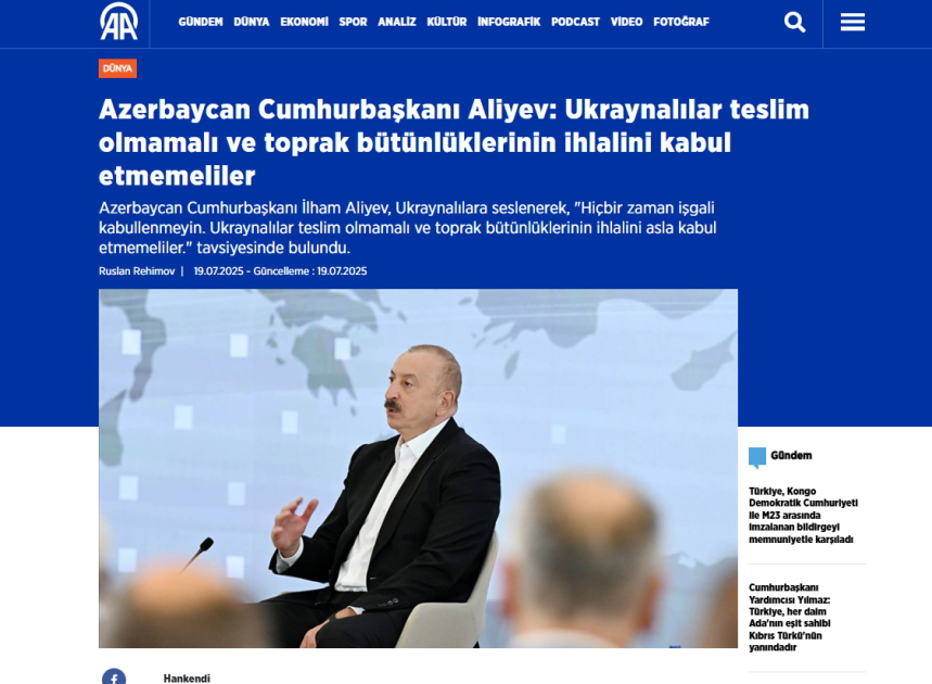 İlham Əliyevin III Qlobal Media Forumunda çıxışı dünya mətbuatının diqqət mərkəzindədir