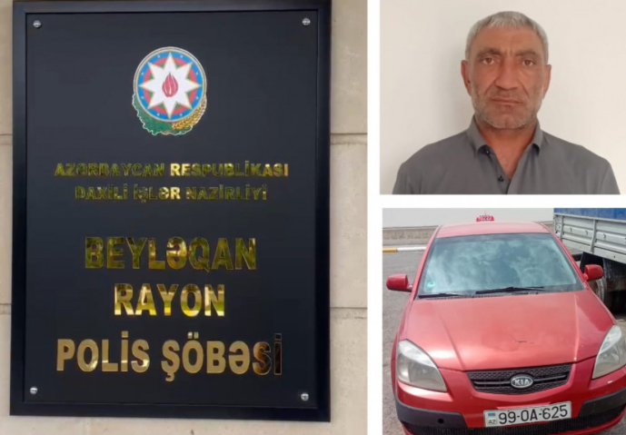 Beyləqanda narkotik və spirtli içkinin təsiri altında taksi sürən şəxs həbs edilib