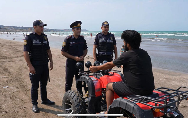 Polis çimərliklərdə profilaktik tədbirləri davam etdirir - VİDEO