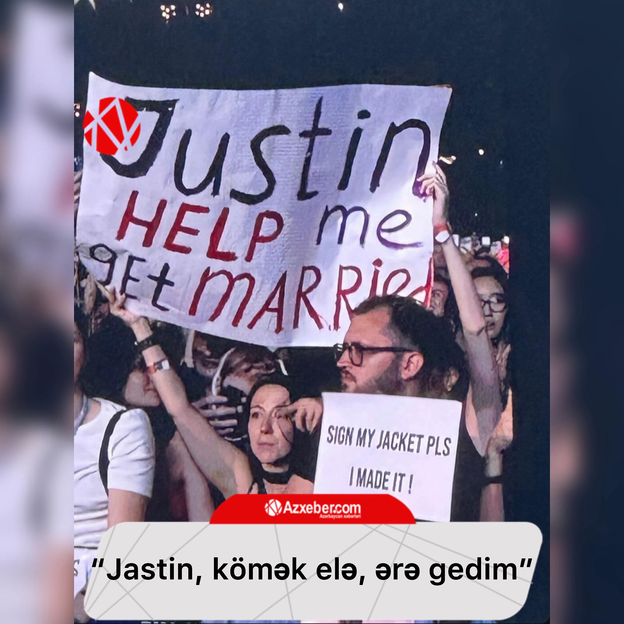 Timberleykin konsertində "ərə getmək" istəyən qız Rusiyadan gəlibmiş