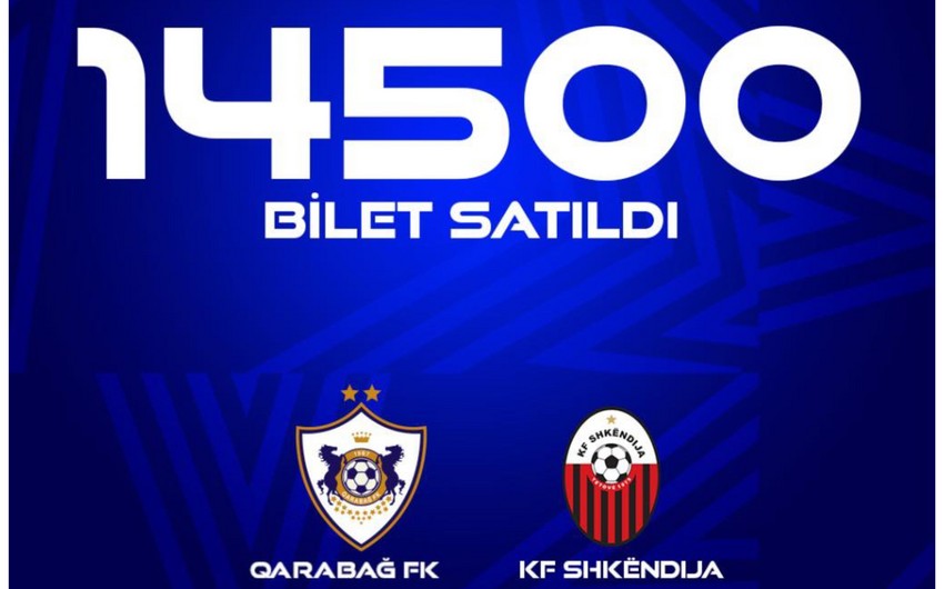 Çempionlar Liqası: "Qarabağ"ın cavab oyununa 14500 bilet satılıb
