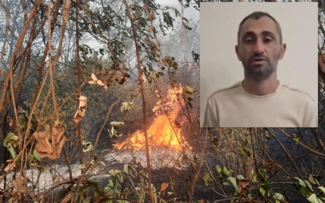 Xocavənddə doğmalarının məzarını ziyarət edən şəxs yanğına səbəb olub