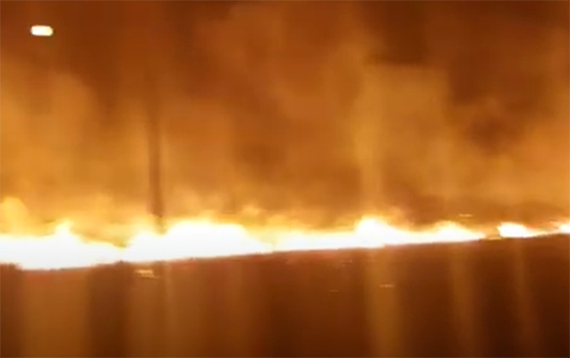 FHN Ağdamdakı yanğının görüntülərini yaydı - Video