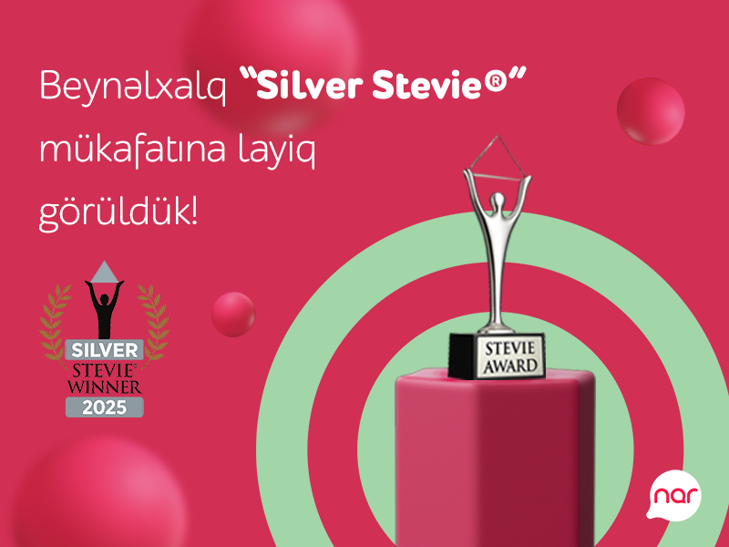 “Nar” nüfuzlu “Stevie” mükafatına layiq görüldü