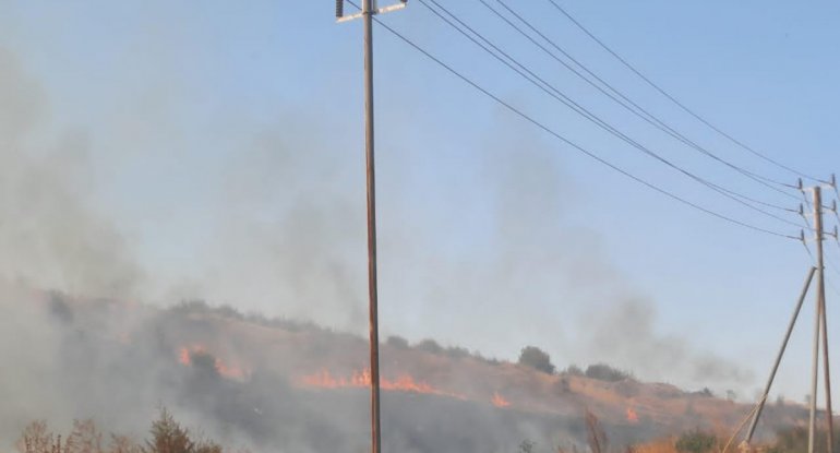 Xocalı rayonunda yenidən yanğın hadisəsi qeydə alınıb