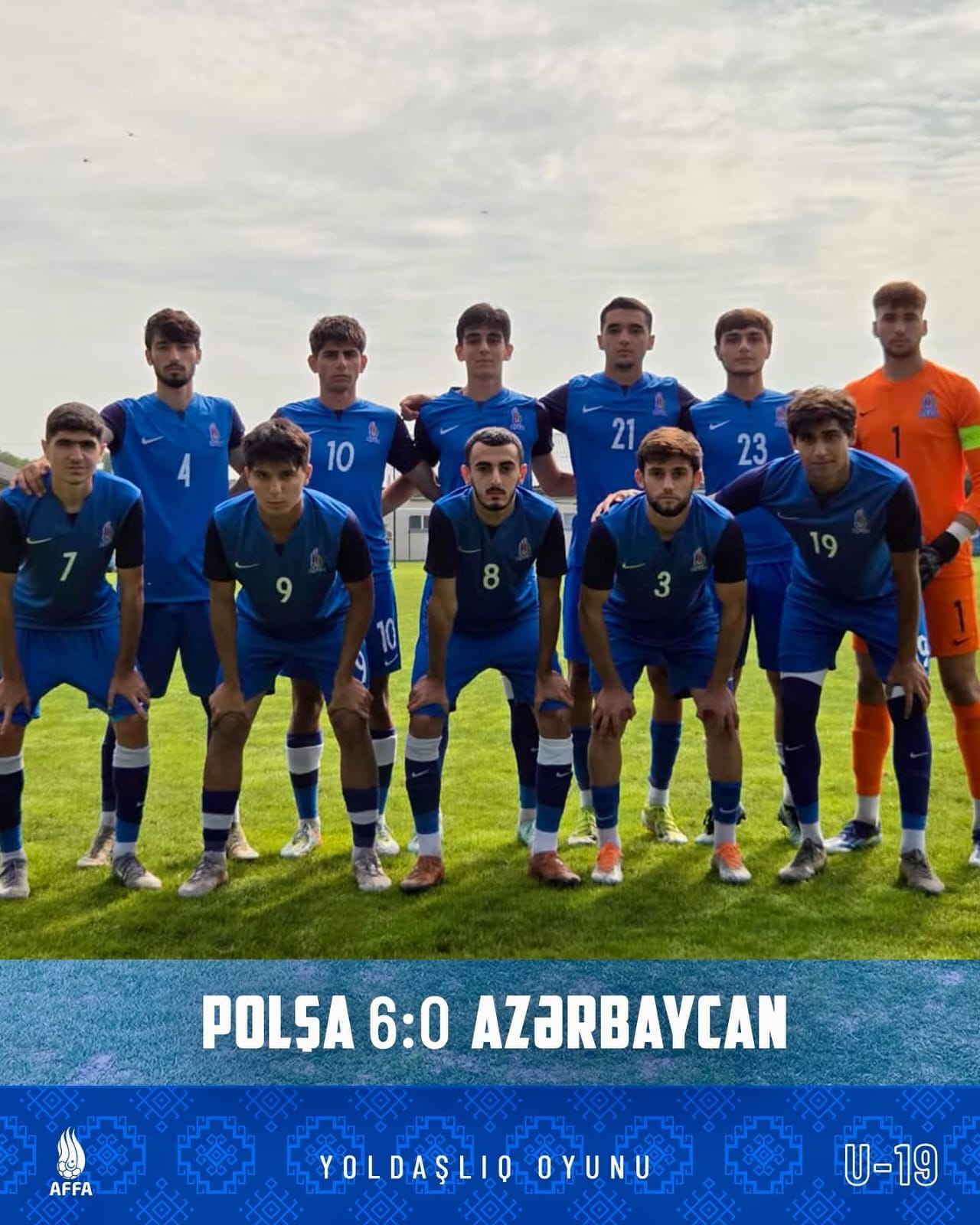 Azərbaycan U-19 millisi 6:0 məğlub oldu