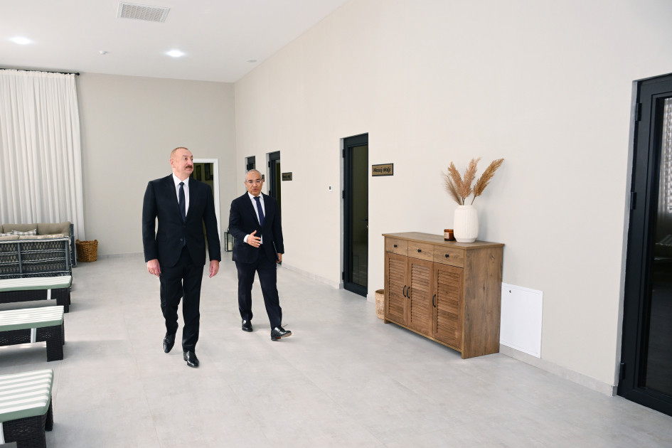 Prezident Səməd Vurğun adına Yaradıcılıq Evinin açılışında - FOTOLAR