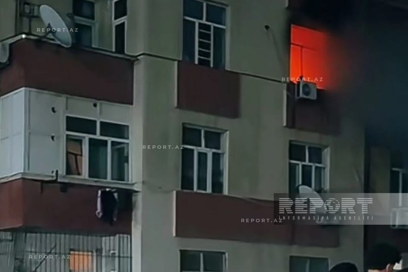 Gənclər şəhərciyində yerləşən mənzildə yanğın başlayıb