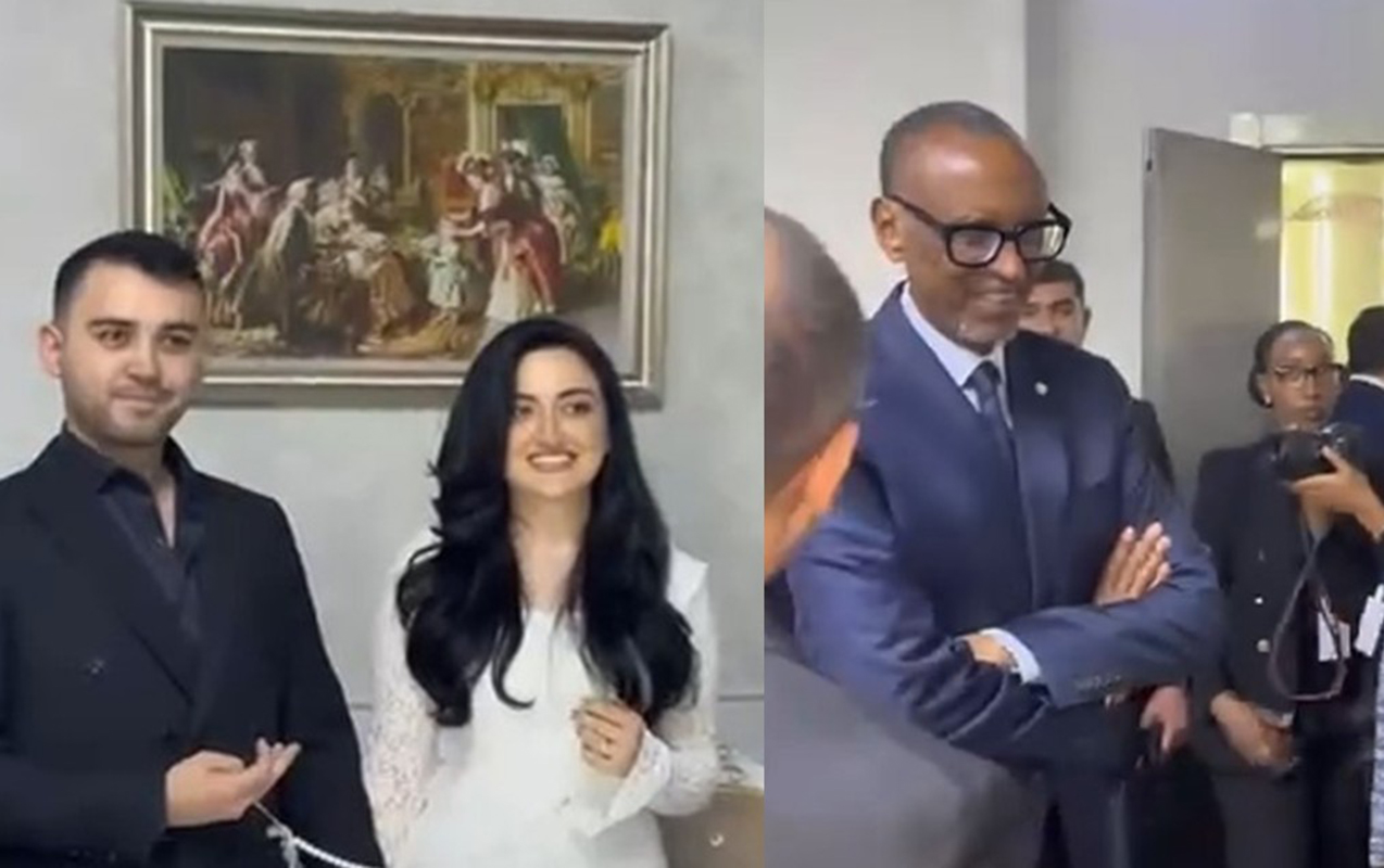 Ruanda prezidenti Bakıda nikah mərasiminin şahidi oldu - VİDEO