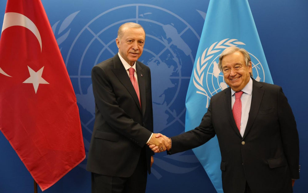 Ərdoğan Nyu-Yorkda BMT Baş katibi ilə görüşüb