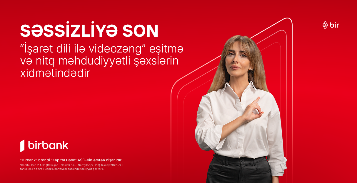 Birbank əngəlsiz bankçılıq sahəsində inqilabi yeniliyə imza atdı