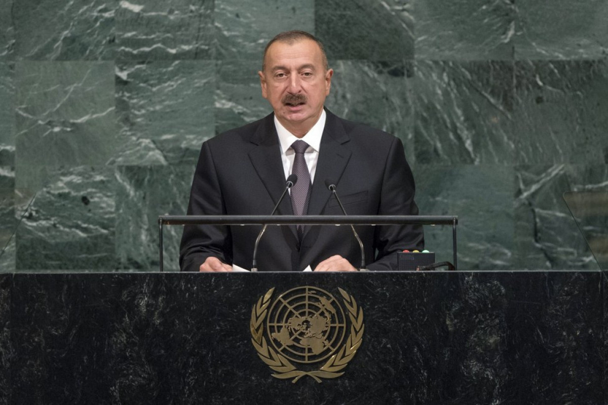 İlham Əliyev BMT kürsüsündən Azərbaycanın Qələbəyə və sülhə aparan uzun yolundan danışır