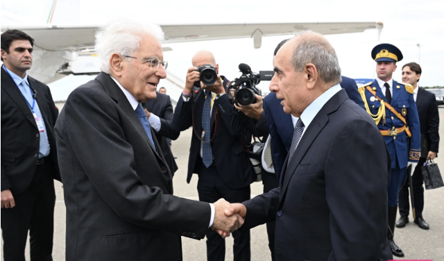 İtaliya Prezidenti Azərbaycana rəsmi səfərə gəlib