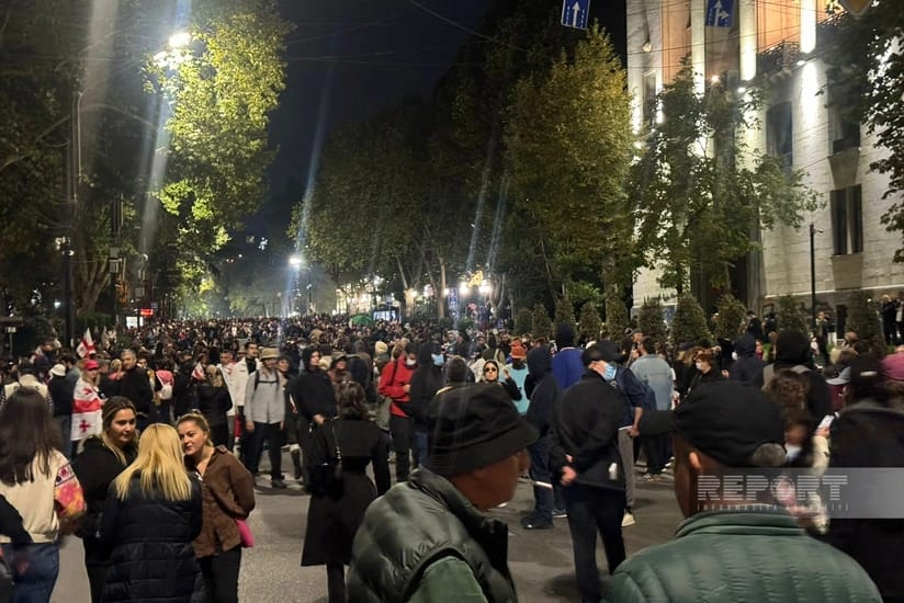 Gürcüstanda etirazçılar prezident sarayının ərazisinə giriblər, DİN xəbərdarlıq edib