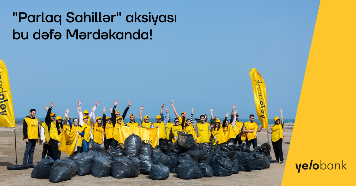 Yelo komandası Mərdəkan çimərliyində təmizlik aksiyası həyata keçirib - FOTOLAR