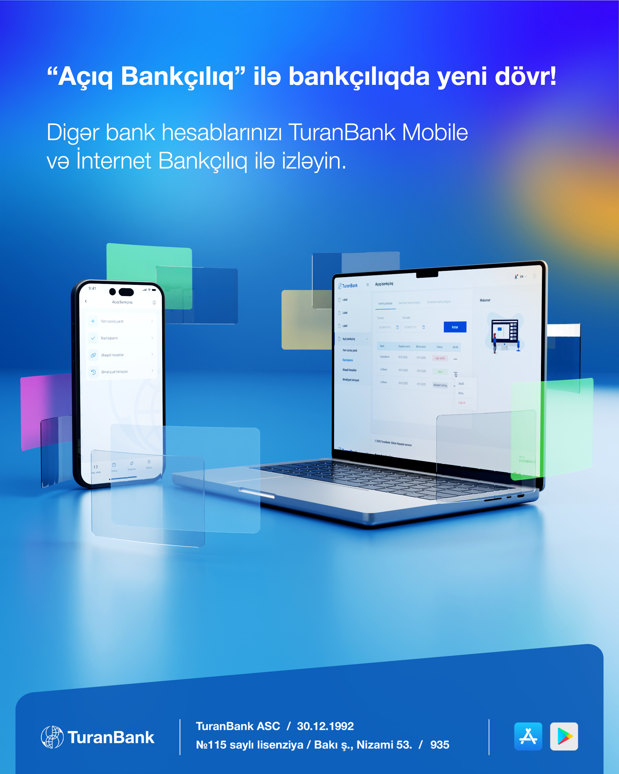TuranBank ASC müştərilərinə “Açıq bankçılıq” funksionallığını təqdim edib
