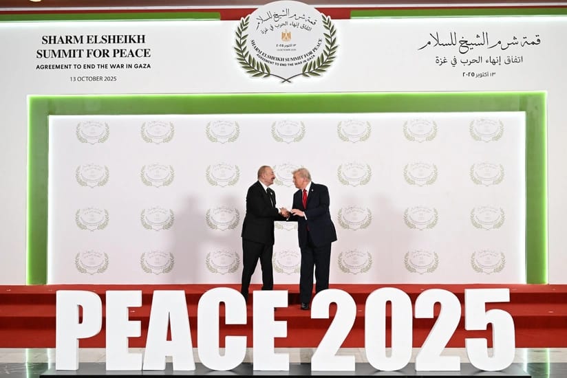 İlham Əliyev Yaxın Şərq Sülh Sammitində iştirak edib