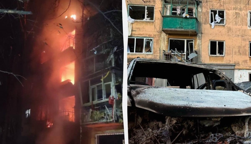 Rusiya Ukraynada yaşayış binasını vurdu: 10 nəfər yaralandı