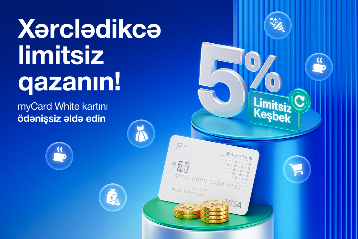 AccessBank-dan pulsuz debet kart: “myCard White” ilə hər alış-veriş daha sərfəli
