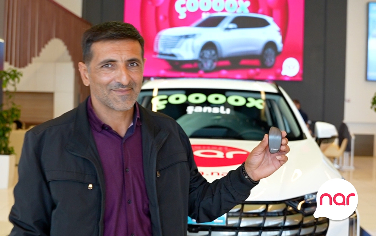 “Nar”ın “Çoox Şanslı” lotereyasının ilk avtomobil qalibi sükan arxasında!