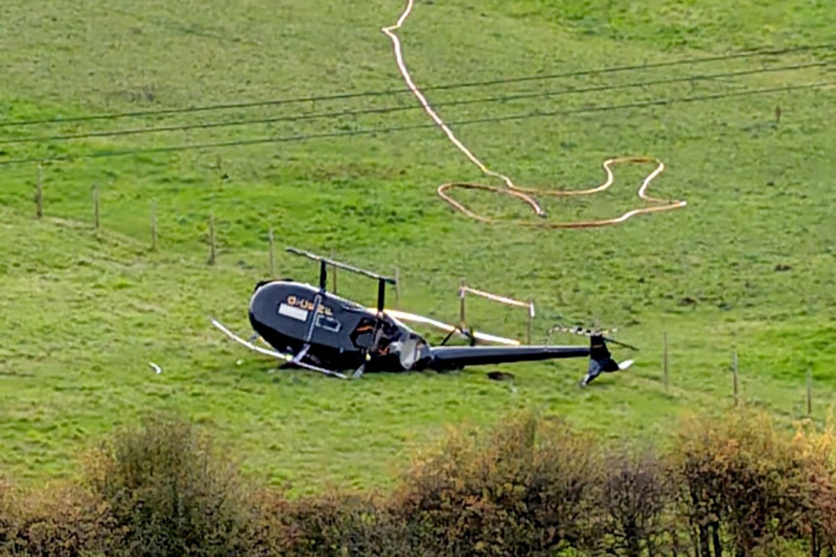Britaniyada helikopter qəzası: Ölən və yaralananlar var