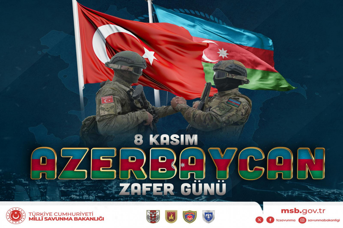 Türkiyə Milli Müdafiə Nazirliyi Azərbaycanın Zəfər Gününü təbrik edib