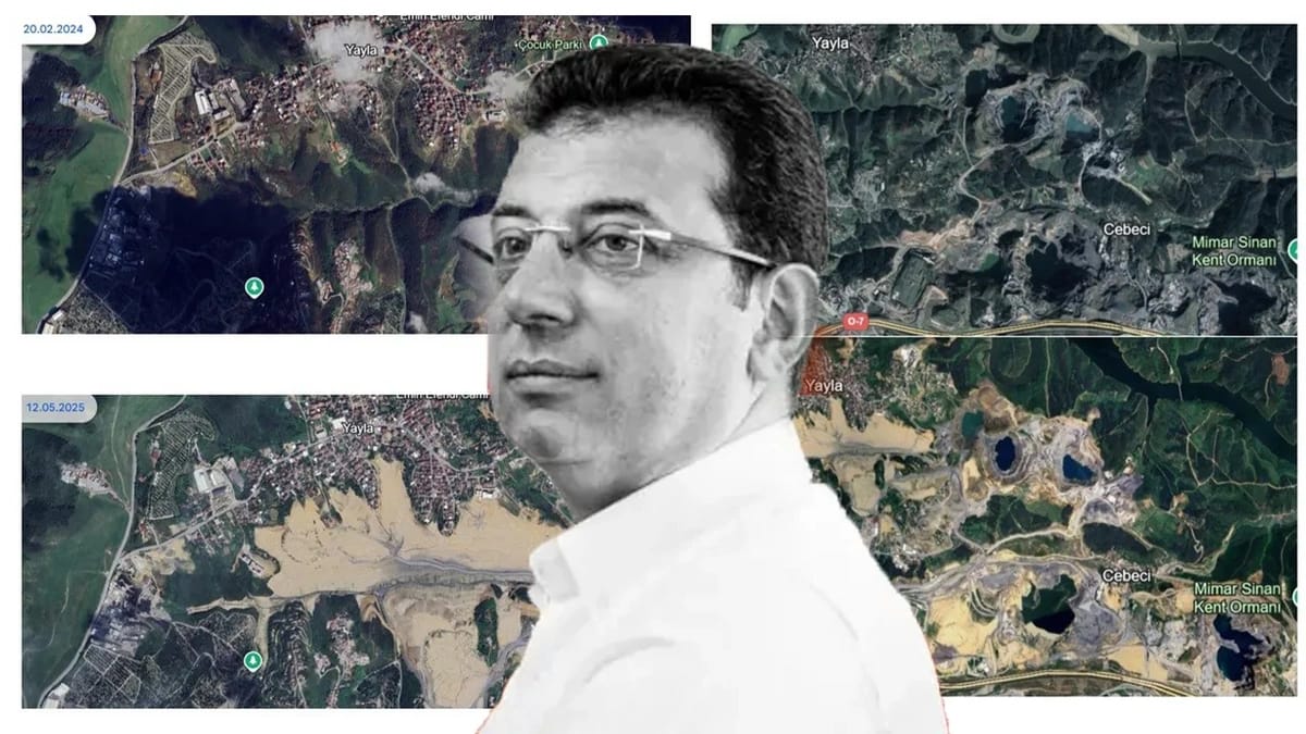 Peyk görüntüləri sirri aşkara çıxardı: İmamoğlu meşəlik ərazini "bazara" çevirib