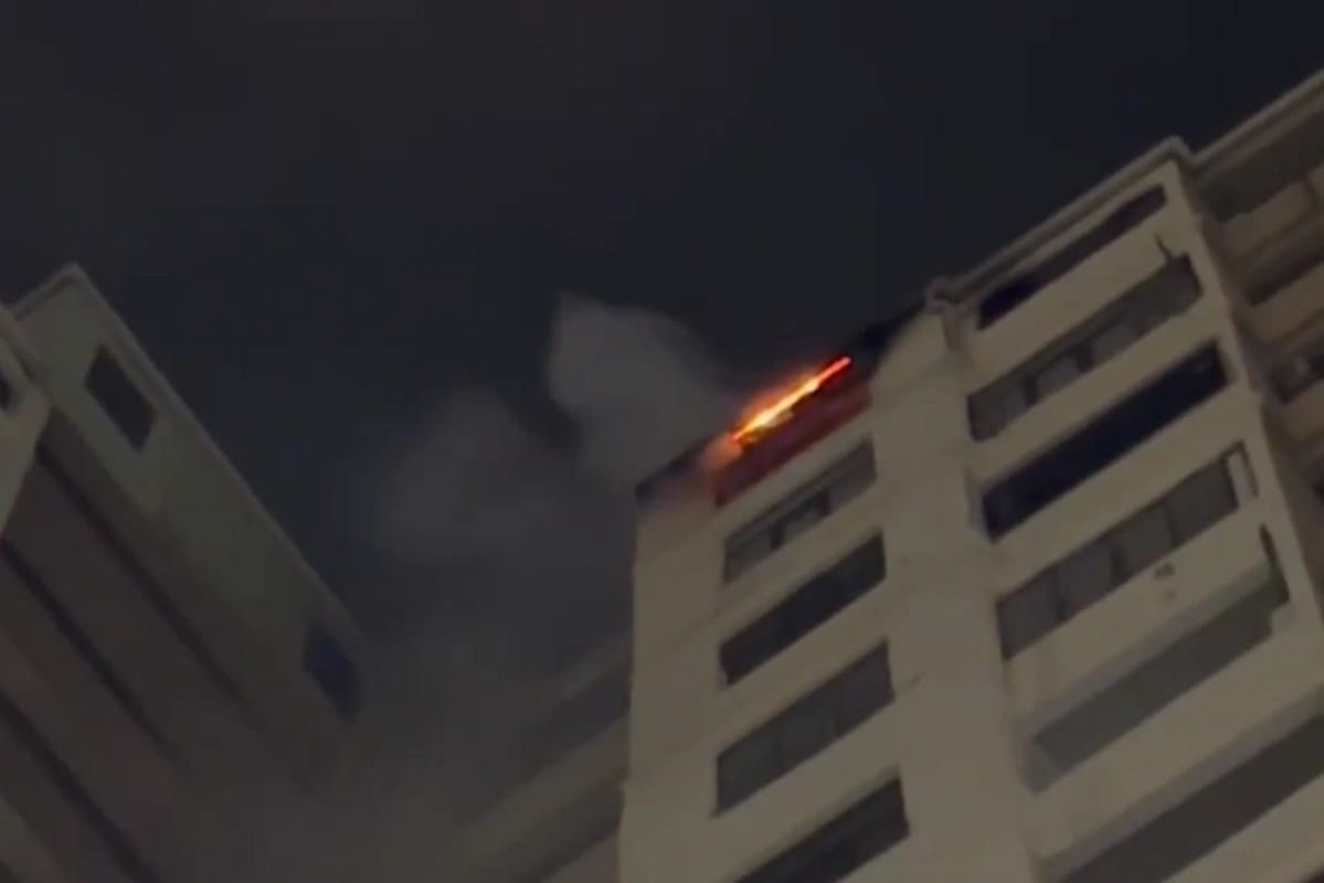 Nizami rayonunda çoxmərtəbəli yaşayış binasında YANĞIN