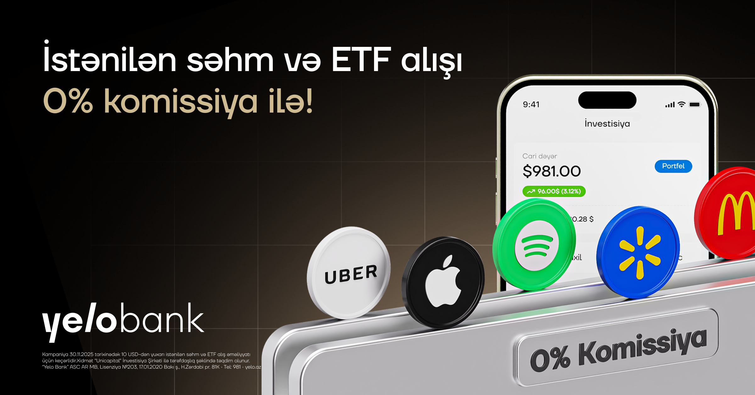 “Qara cümə” münasibətilə “Yelo invest”də komissiyasız alış kampaniyası