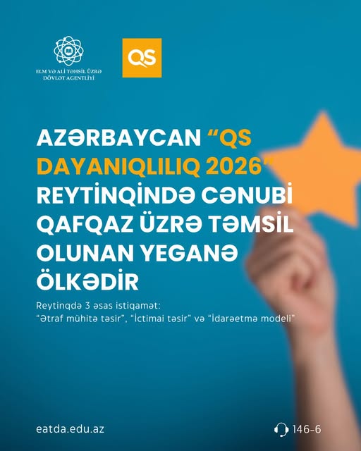 Azərbaycan “QS Dayanıqlılıq 2026” reytinqində