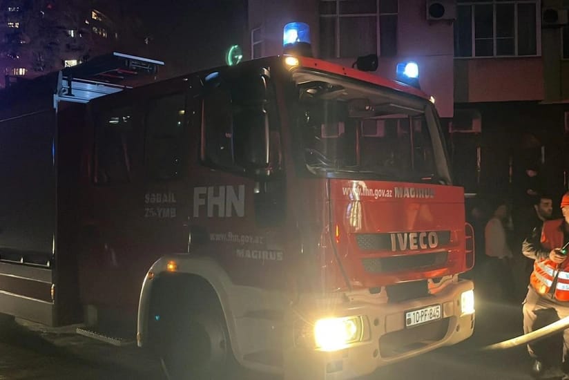 Bakıda yaşayış binasındakı yanğın məhdudlaşdırıldı