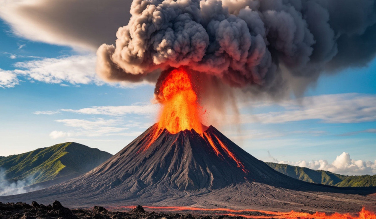 Havay adalarında vulkan yenidən püskürüb