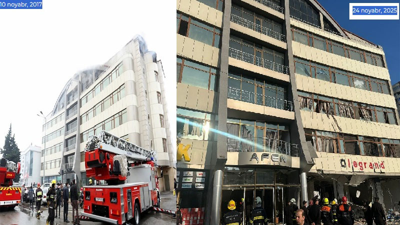 8 il əvvəl də “AFEN Plaza”da noyabrda partlayış olubmuş