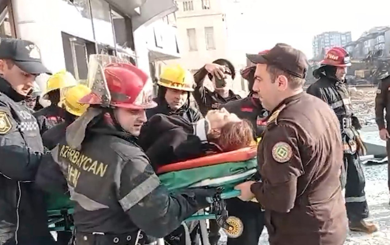 Partlayışda yaralananlar belə xilas olundu - Video