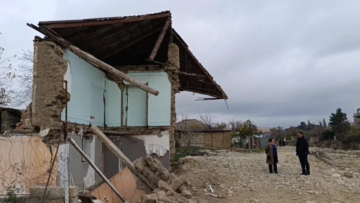 Şabranda sürüşmə fəallaşıb, evlər təhlükə altındadır - VIDEO