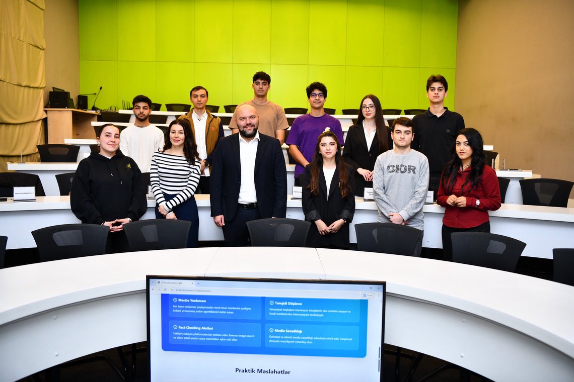 "Süni intellekt dövründə dezinformasiya və feyk xəbərlərlə mübarizə” mövzusunda təlim keçirilib