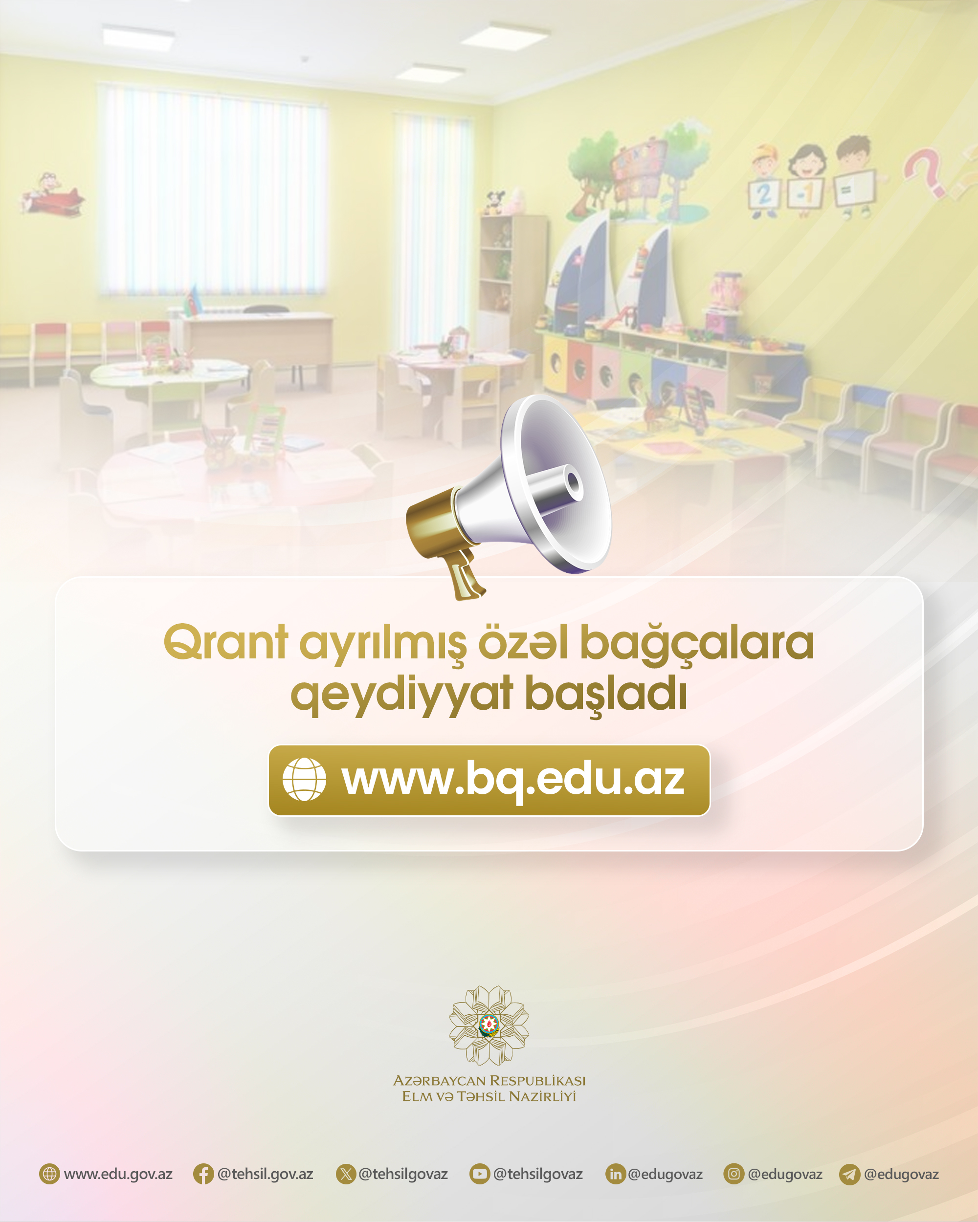 Özəl bağçalara qeydiyyat başladı