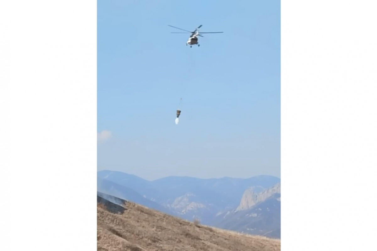 Kəlbəcər və Laçına helikopterlər cəlb olundu - Yanğın davam edir